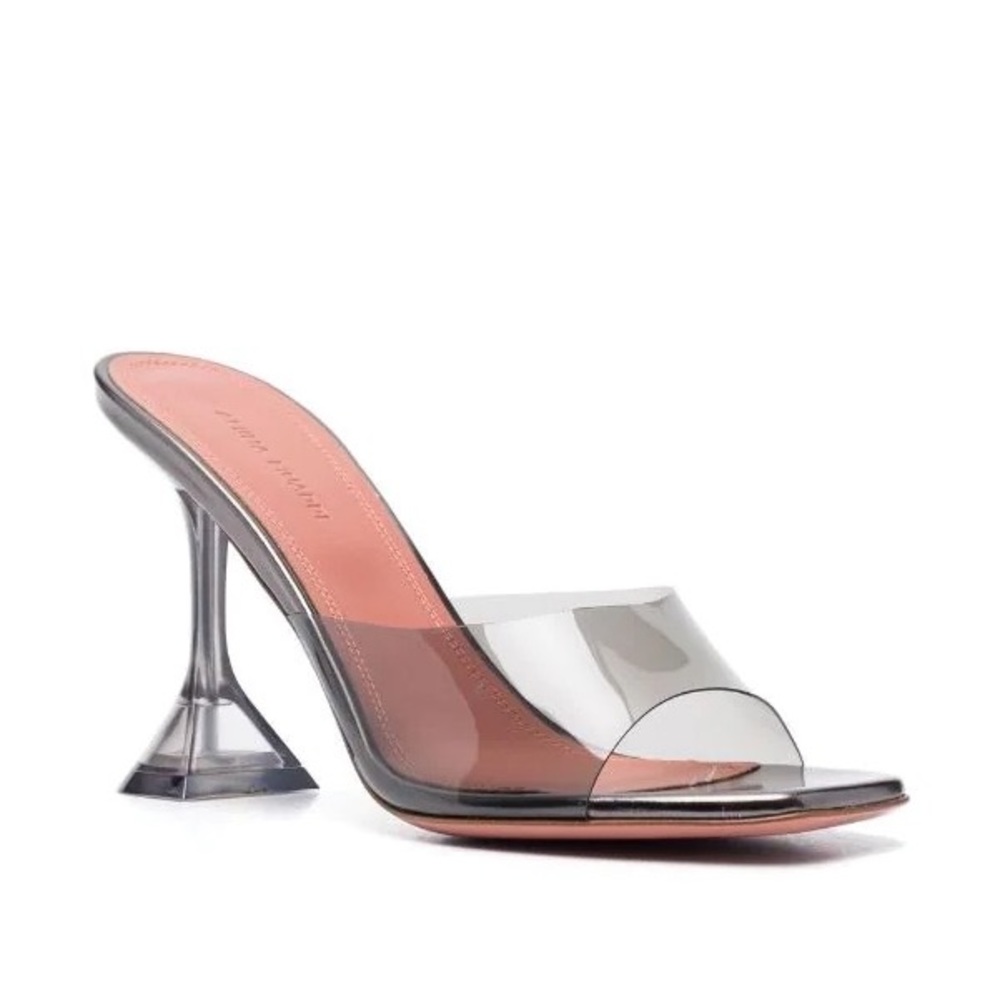 Grey Amina Muaddi Lupita Heels